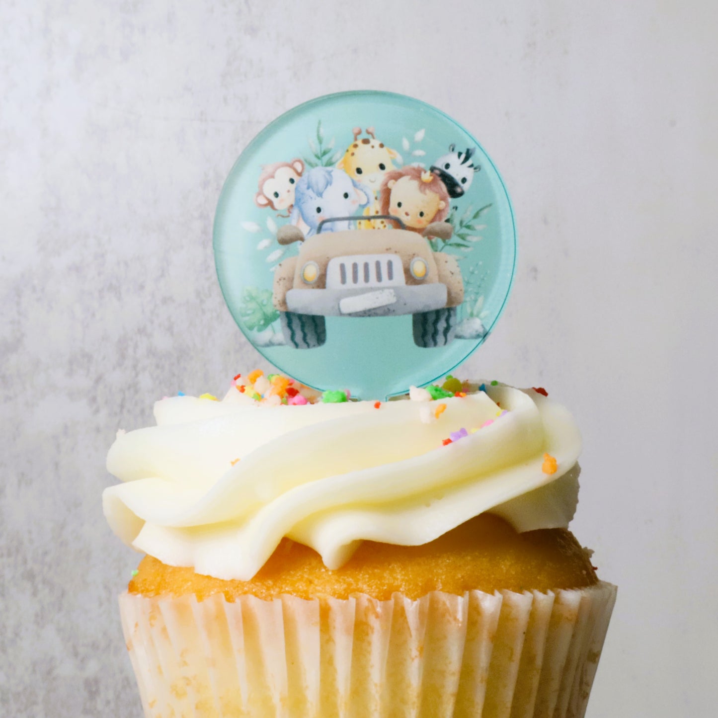 9 Wilde One Safari Acrylic Cupcake Topper