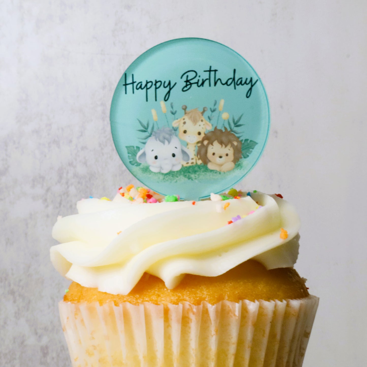 9 Wilde One Safari Acrylic Cupcake Topper