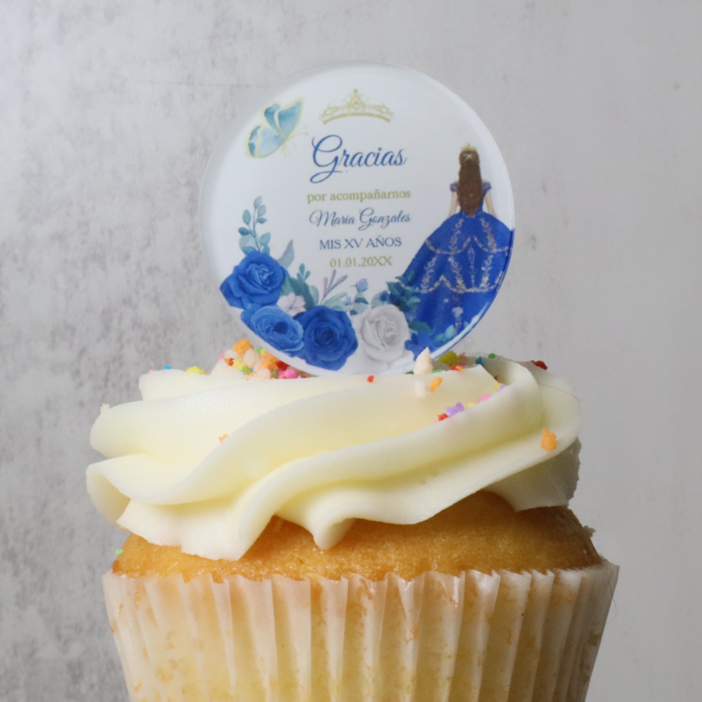 Custom Sublimated Acrylic Cupcake Topper