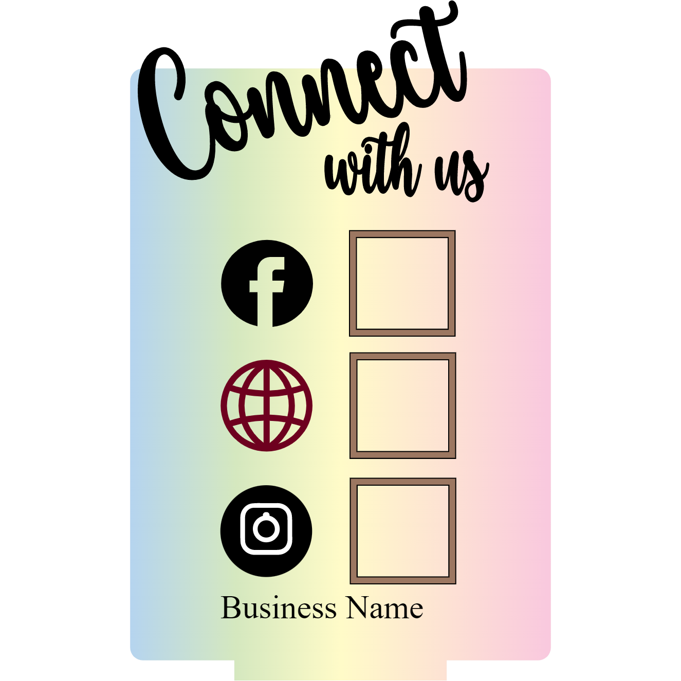 Rectangle Scan/Connect sing (8x5.50inches) (Blank) (Free File)