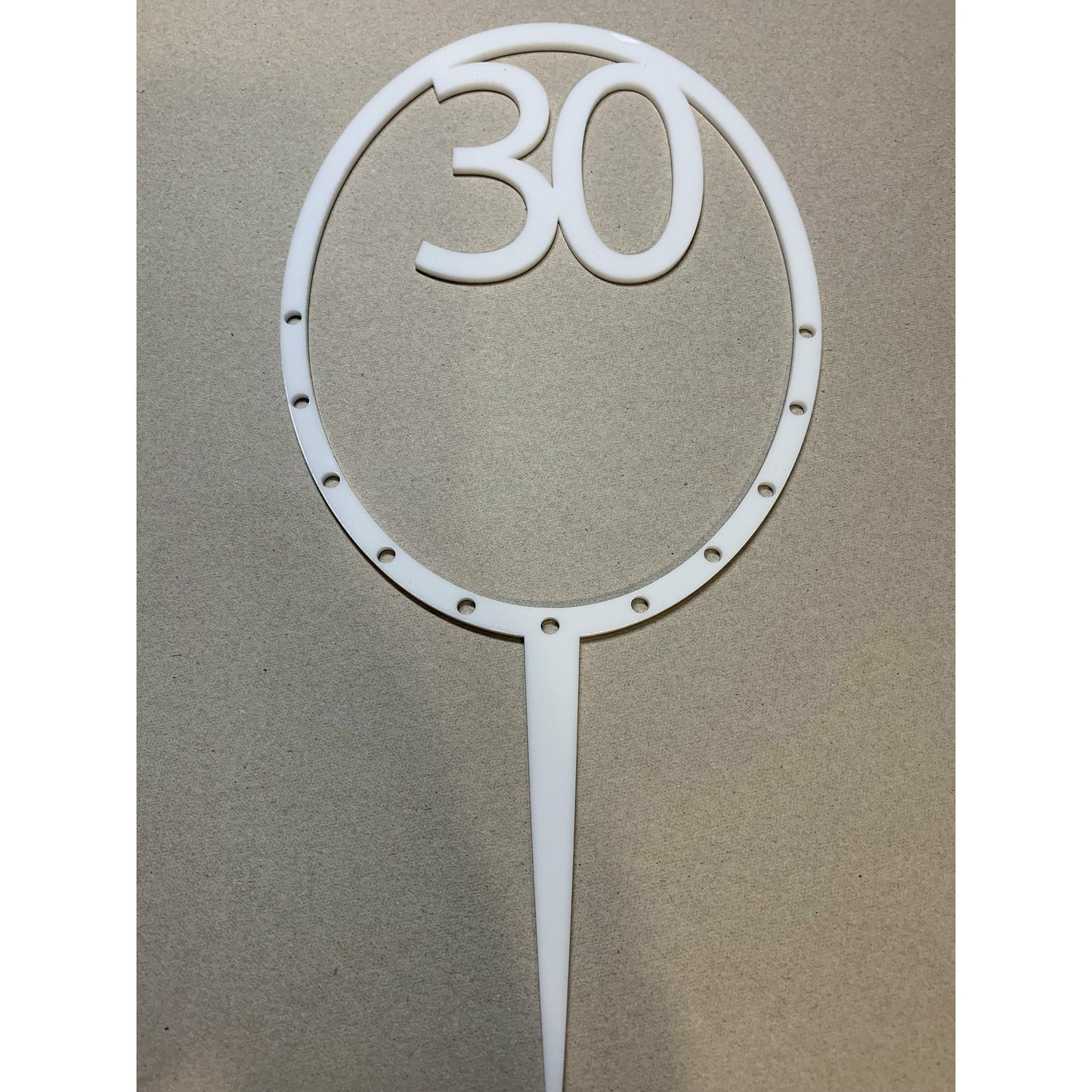 Number cake topper hoop