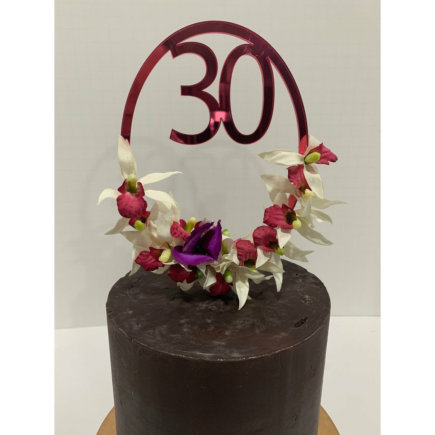 Number cake topper hoop