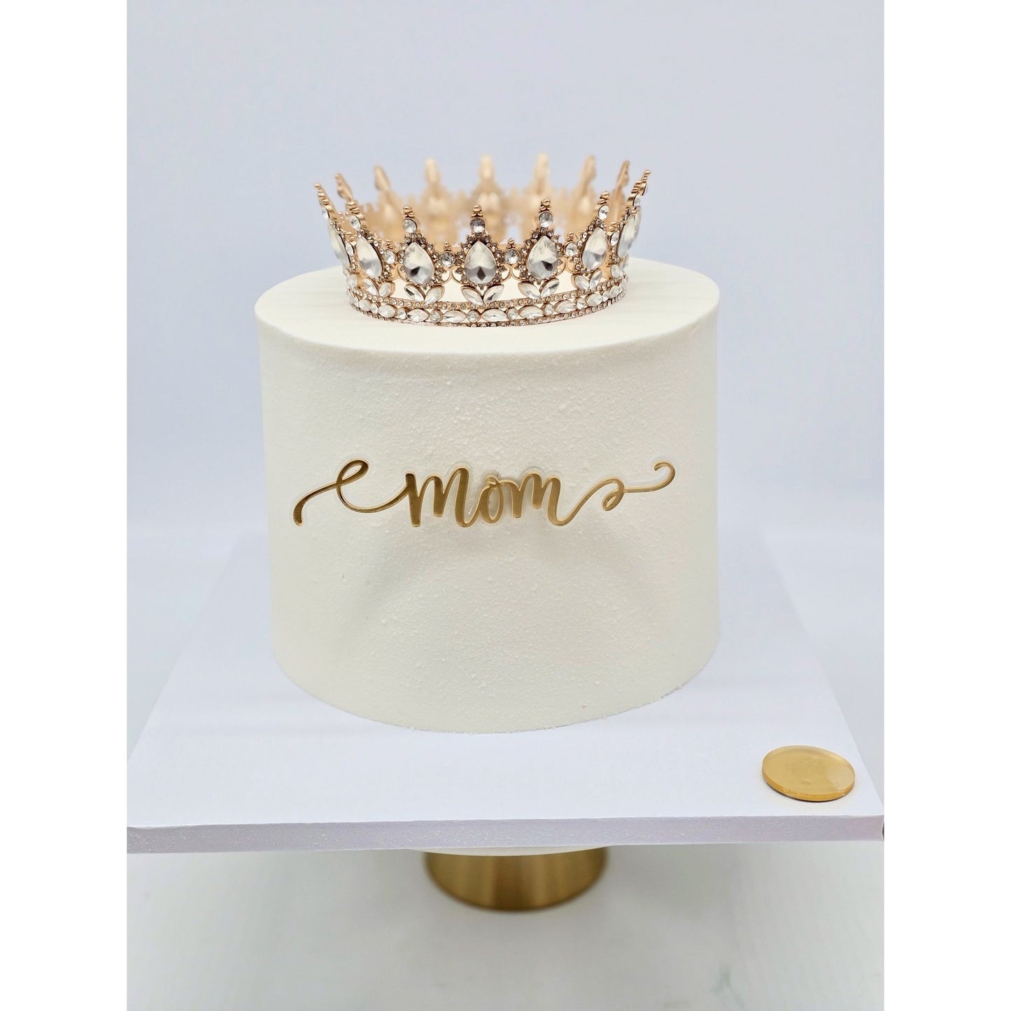 Mom Mirror  Acrylic Cake Topper – Elegant Mother’s Day or Birthday Decoration