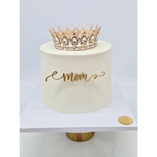 Mom Mirror  Acrylic Cake Topper – Elegant Mother’s Day or Birthday Decoration