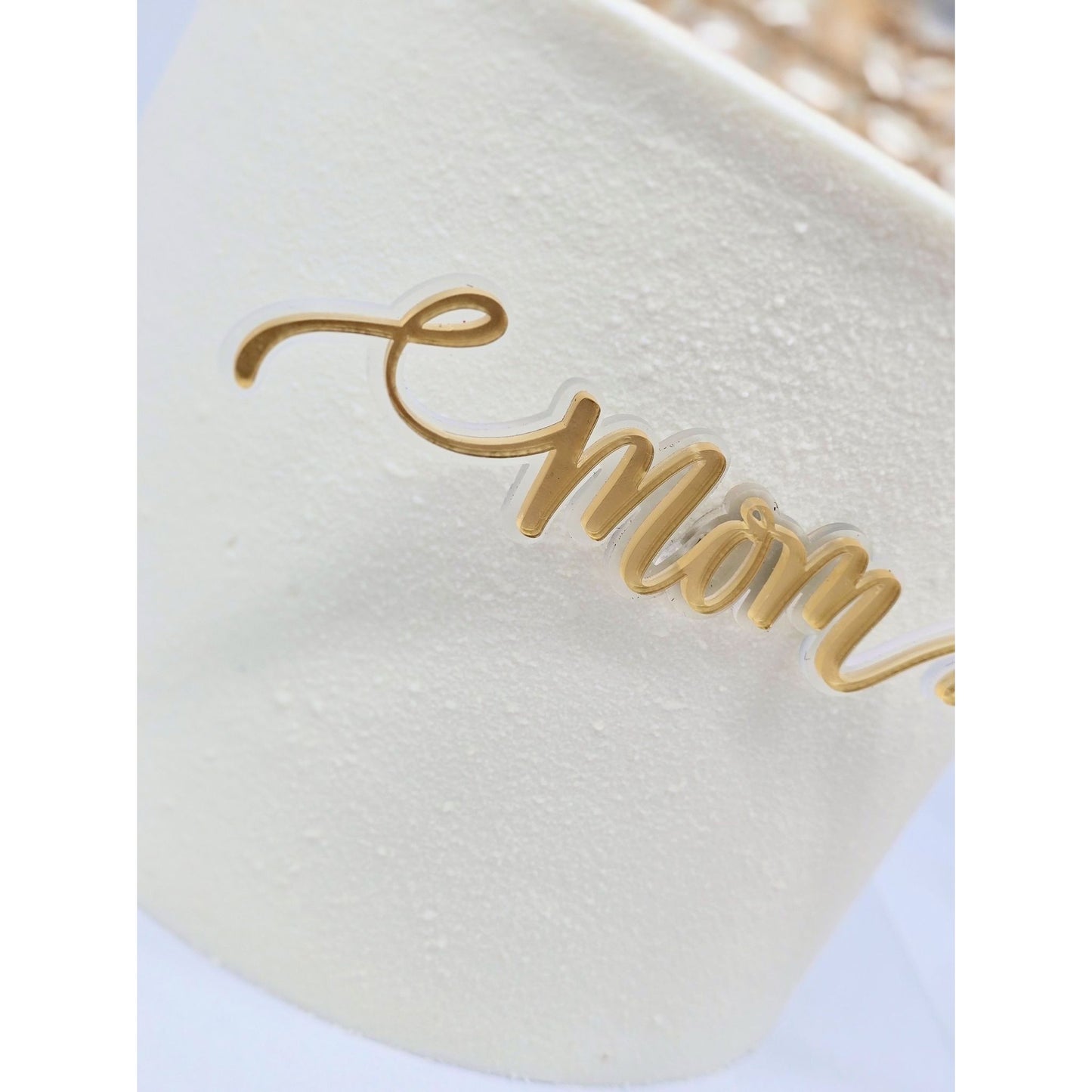 Mom Mirror  Acrylic Cake Topper – Elegant Mother’s Day or Birthday Decoration