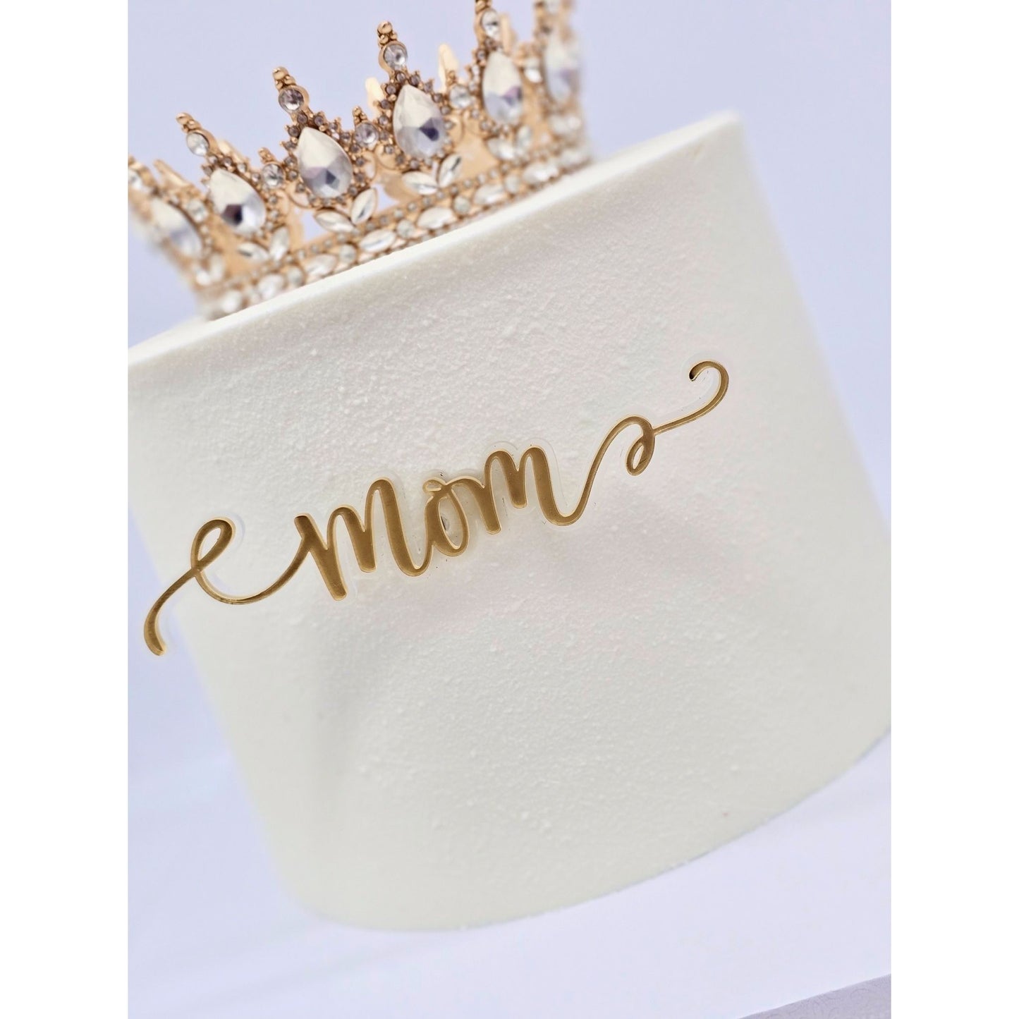 Mom Mirror  Acrylic Cake Topper – Elegant Mother’s Day or Birthday Decoration