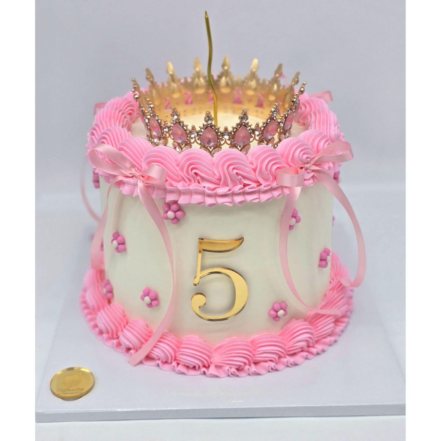 Elegant Number Cake Charm
