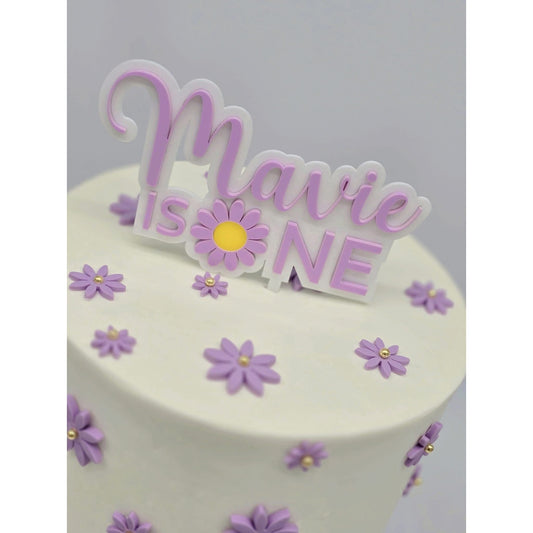 Happy Birthday Cake Topper One Years - Personalized