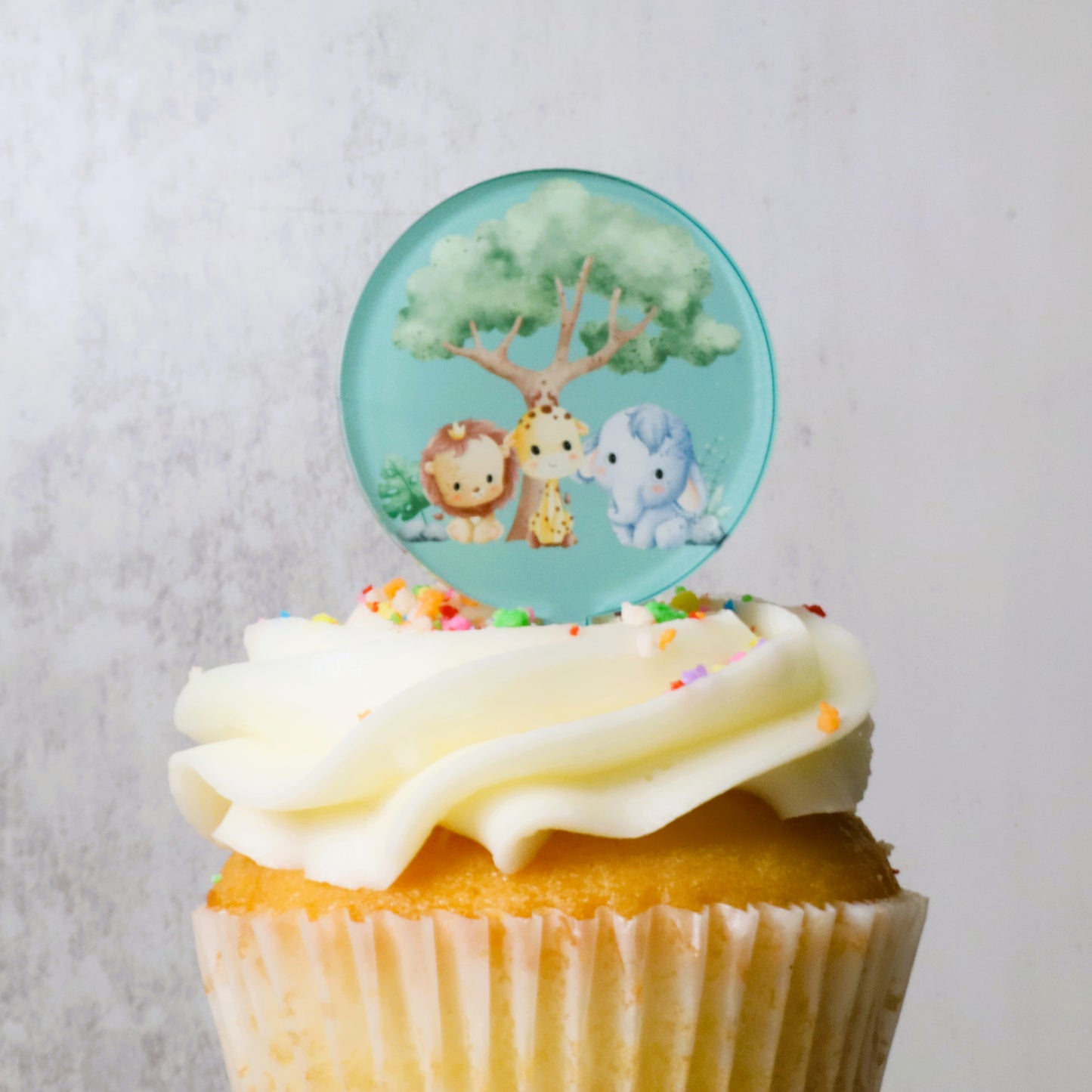 9  Wilde One Safari Acrylic Cupcake Topper