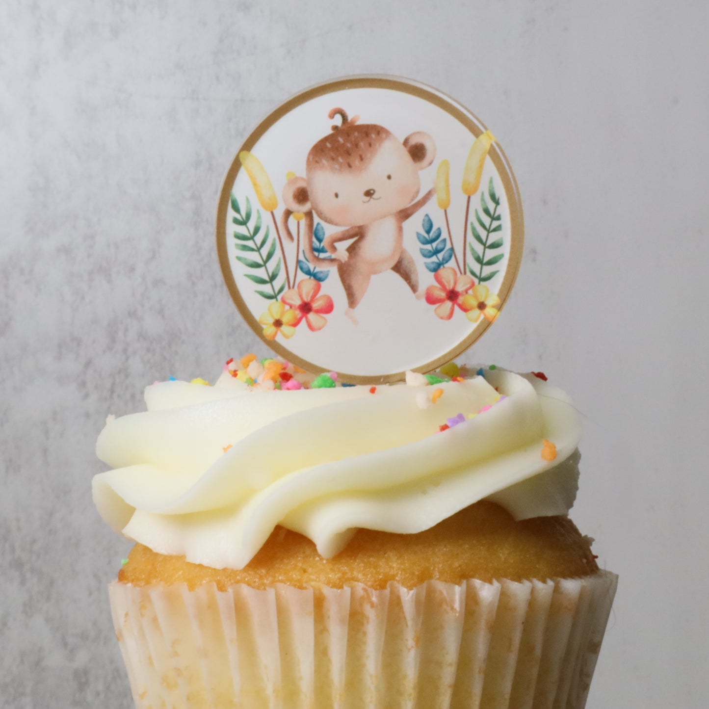 6 Safari Acrylic Cupcake Topper