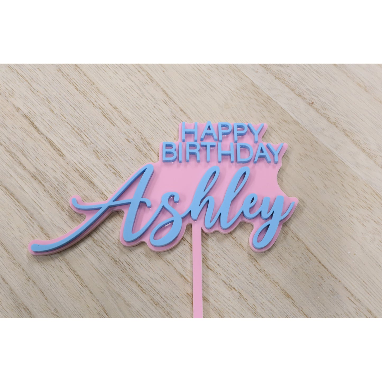 Custom Cake Topper. Personalized. Happy Birthday. Celebration. Acrylic Cake Topper
