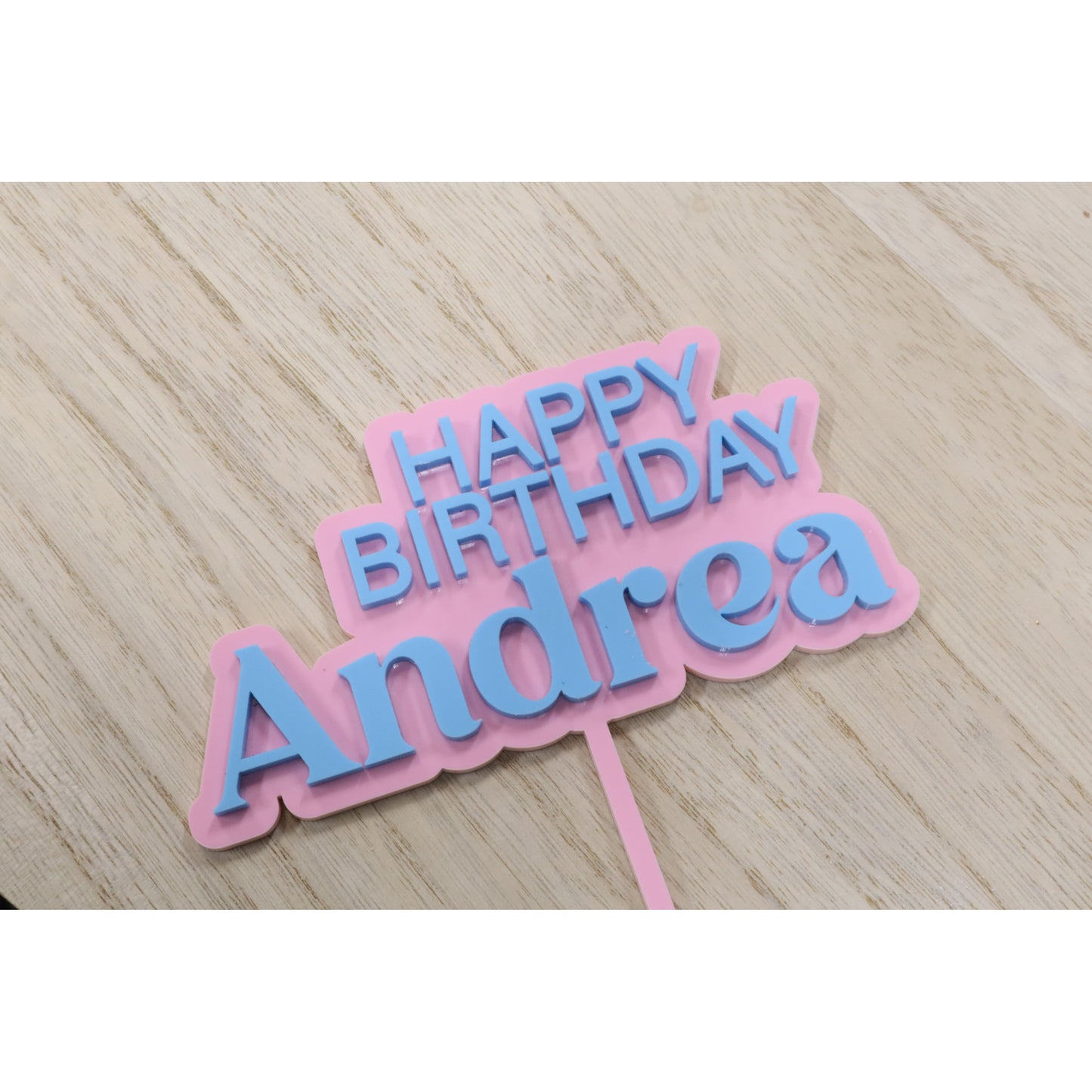 Custom Cake Topper. Personalized. Happy Birthday.