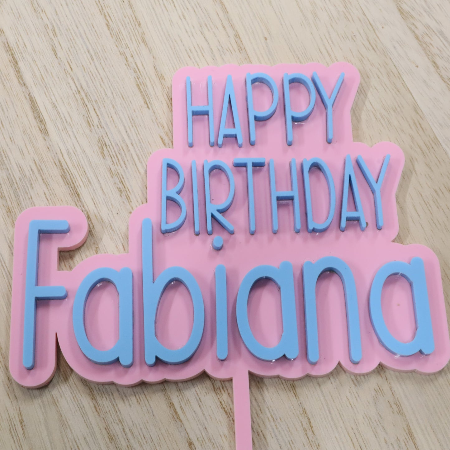 Custom Cake Topper. Personalized. Happy Birthday.