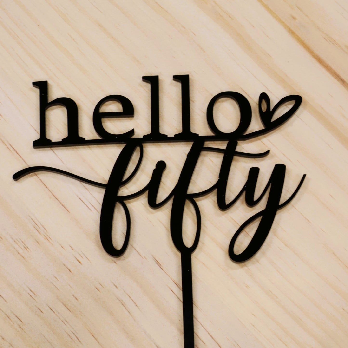 Hello Fifty Cake Topper