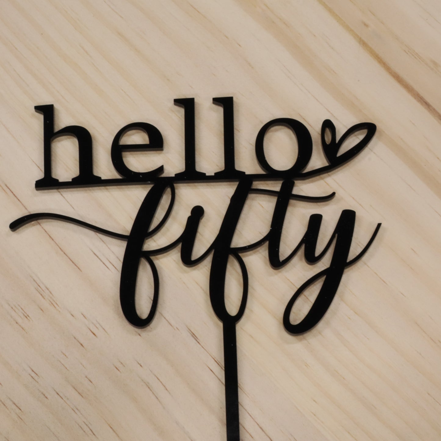 Hello Fifty Cake Topper
