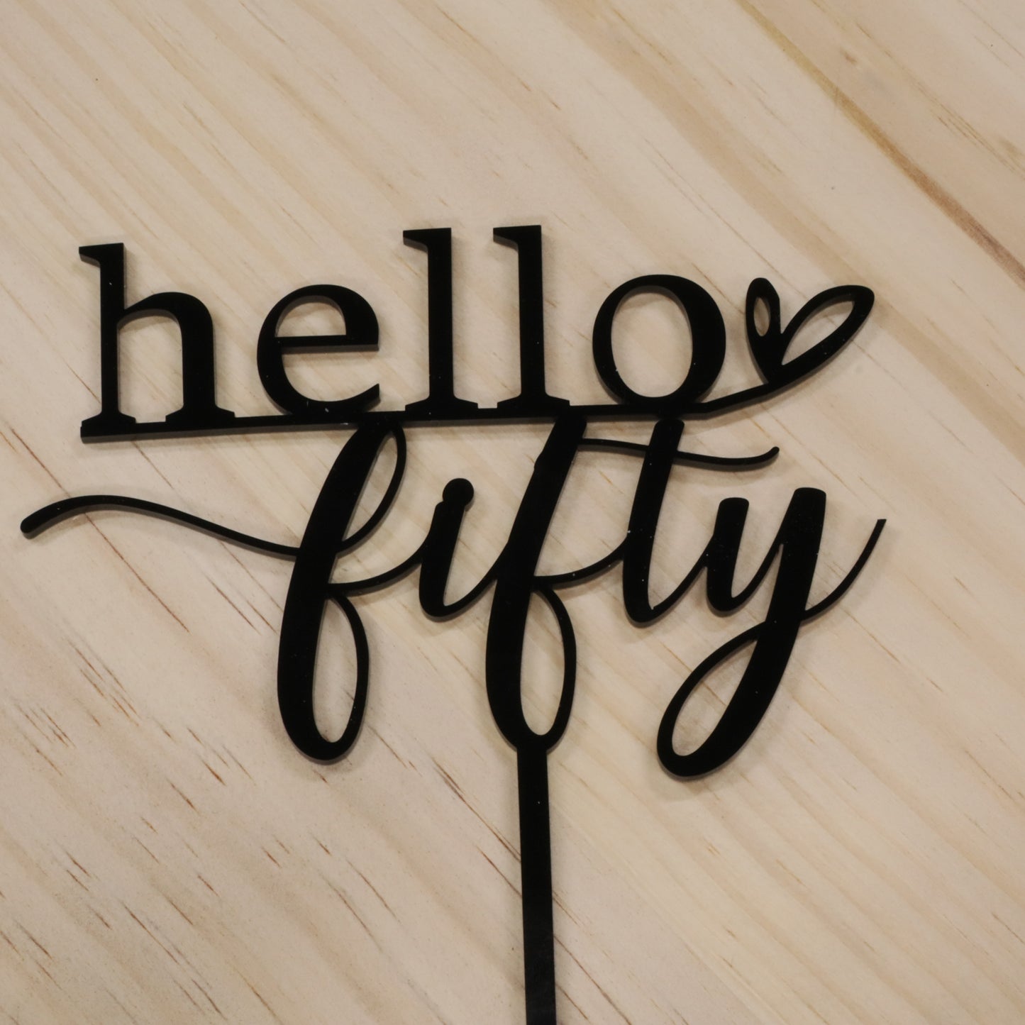 Hello Fifty Cake Topper