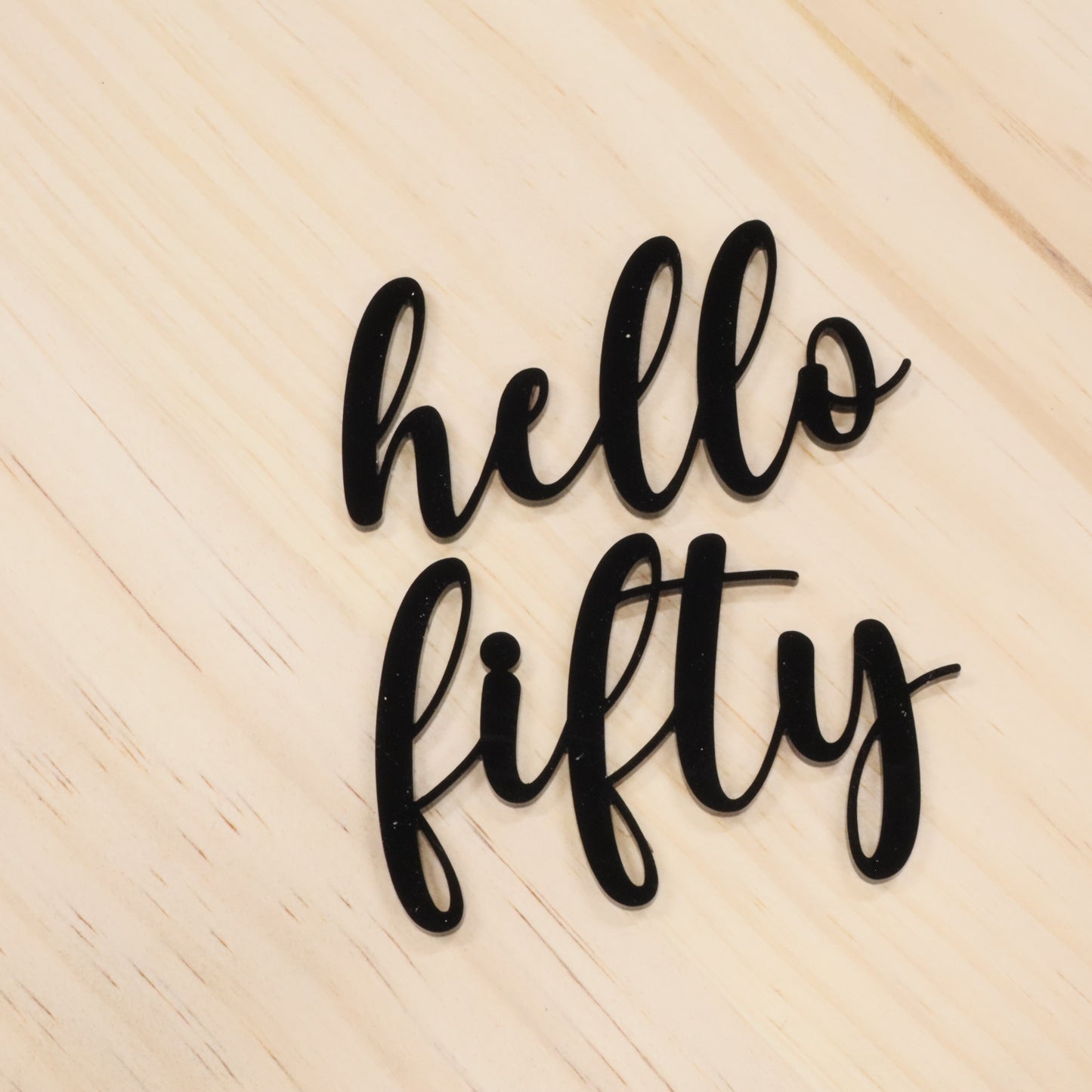 Hello Fifty Cake Charm