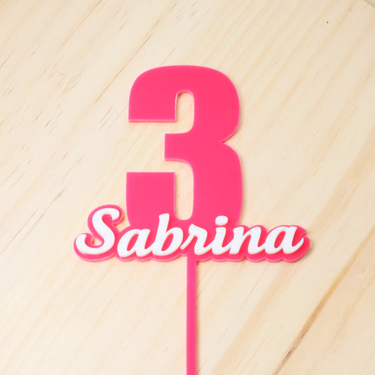 Custom Cake Topper. Personalized and Number