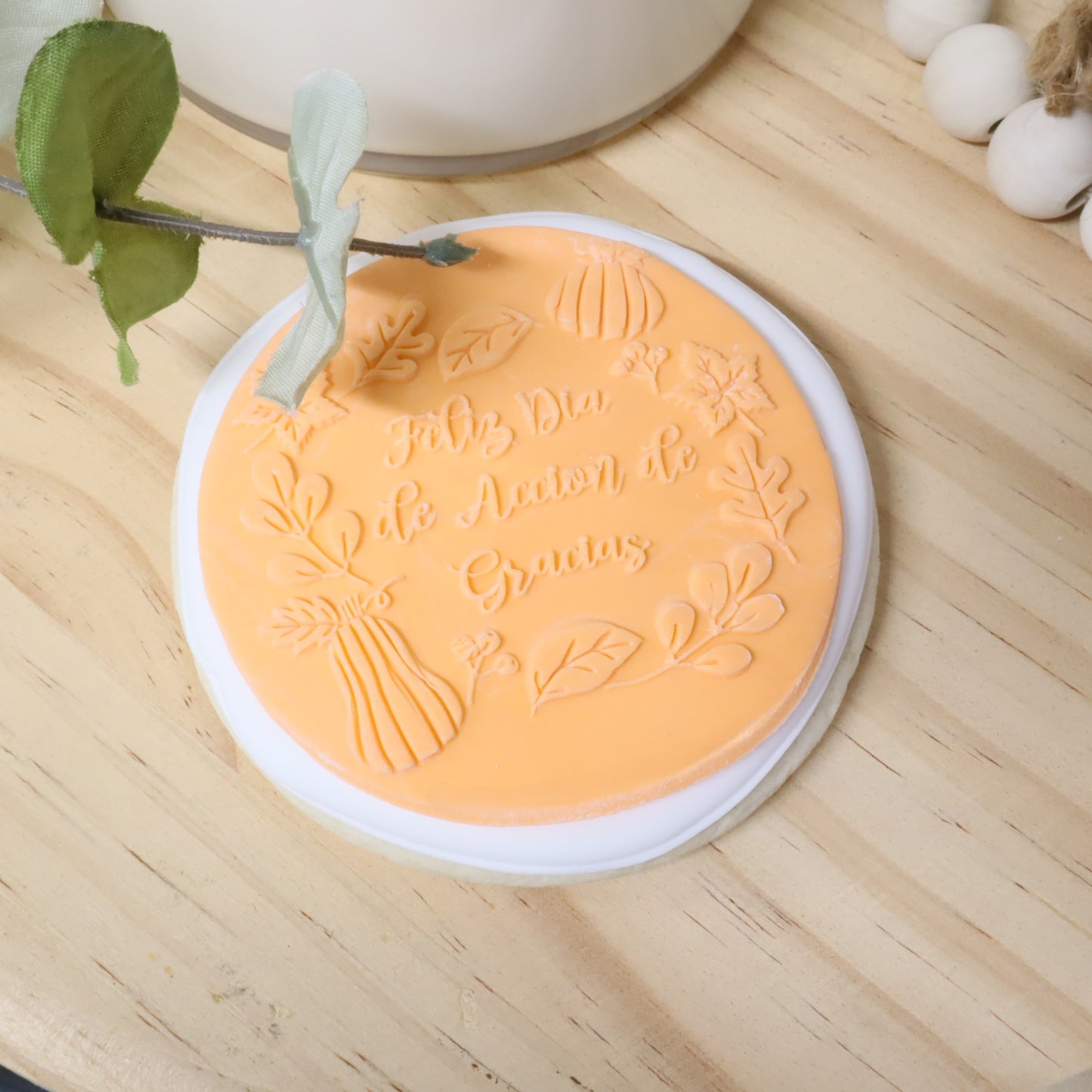 Embossing Acrylic Stamp Welcome Autumn/ Feliz dia de Accion de Gracias