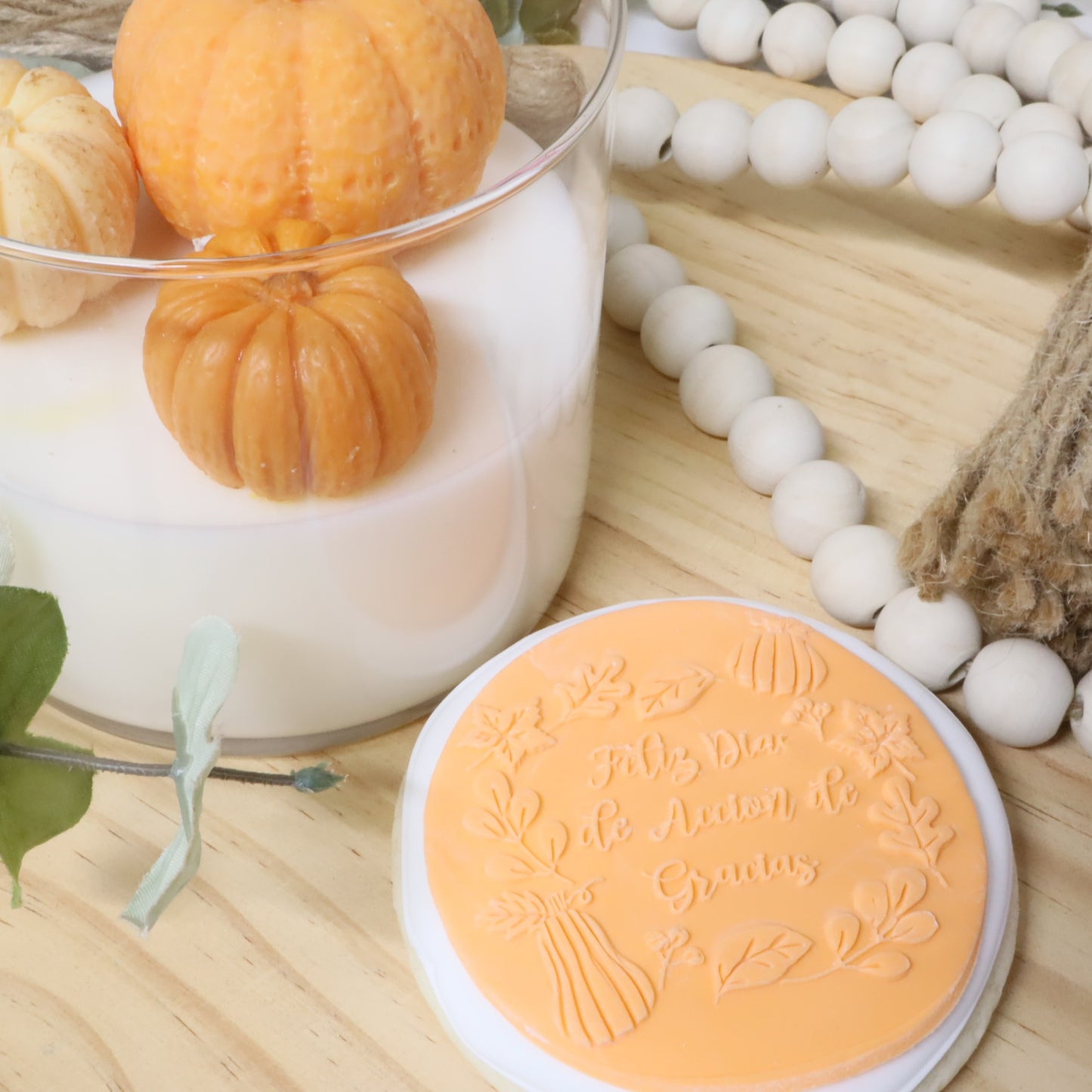 Embossing Acrylic Stamp Welcome Autumn/ Feliz dia de Accion de Gracias