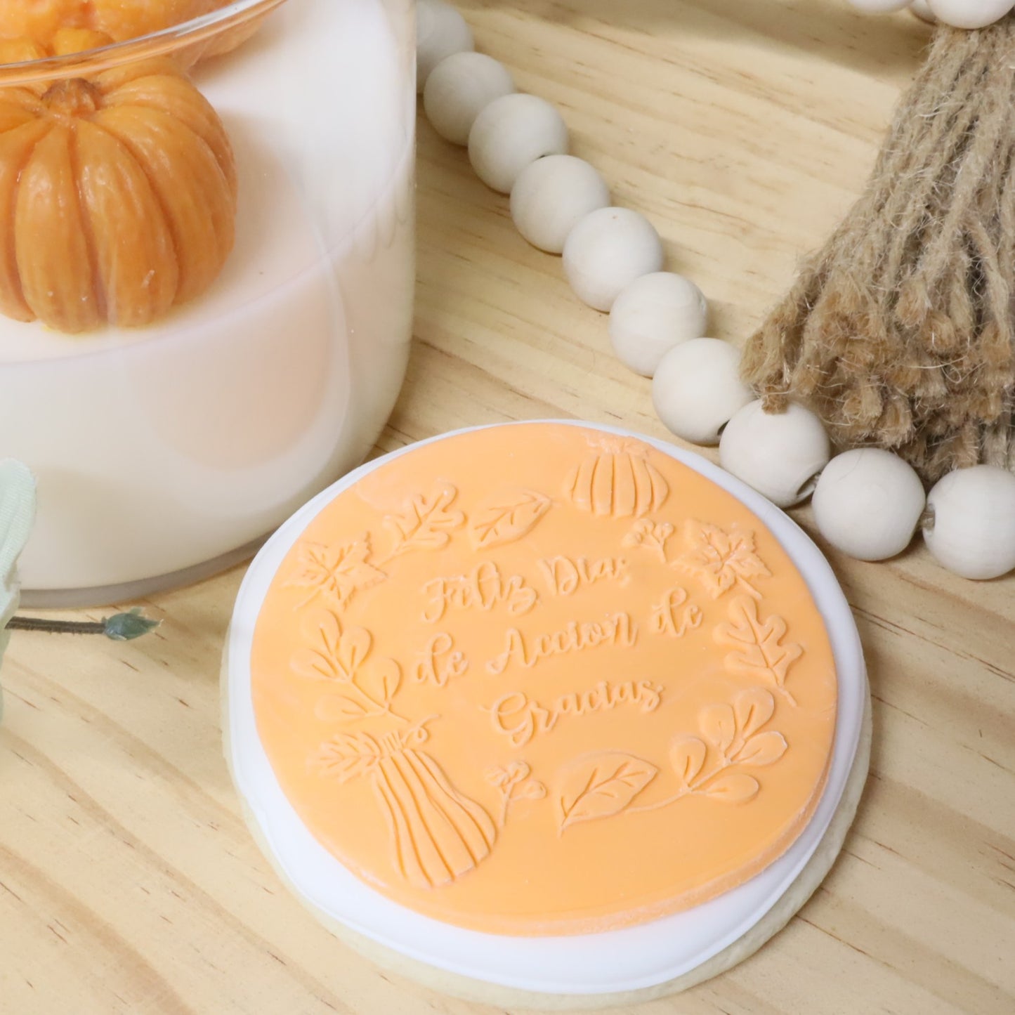 Embossing Acrylic Stamp Welcome Autumn/ Feliz dia de Accion de Gracias