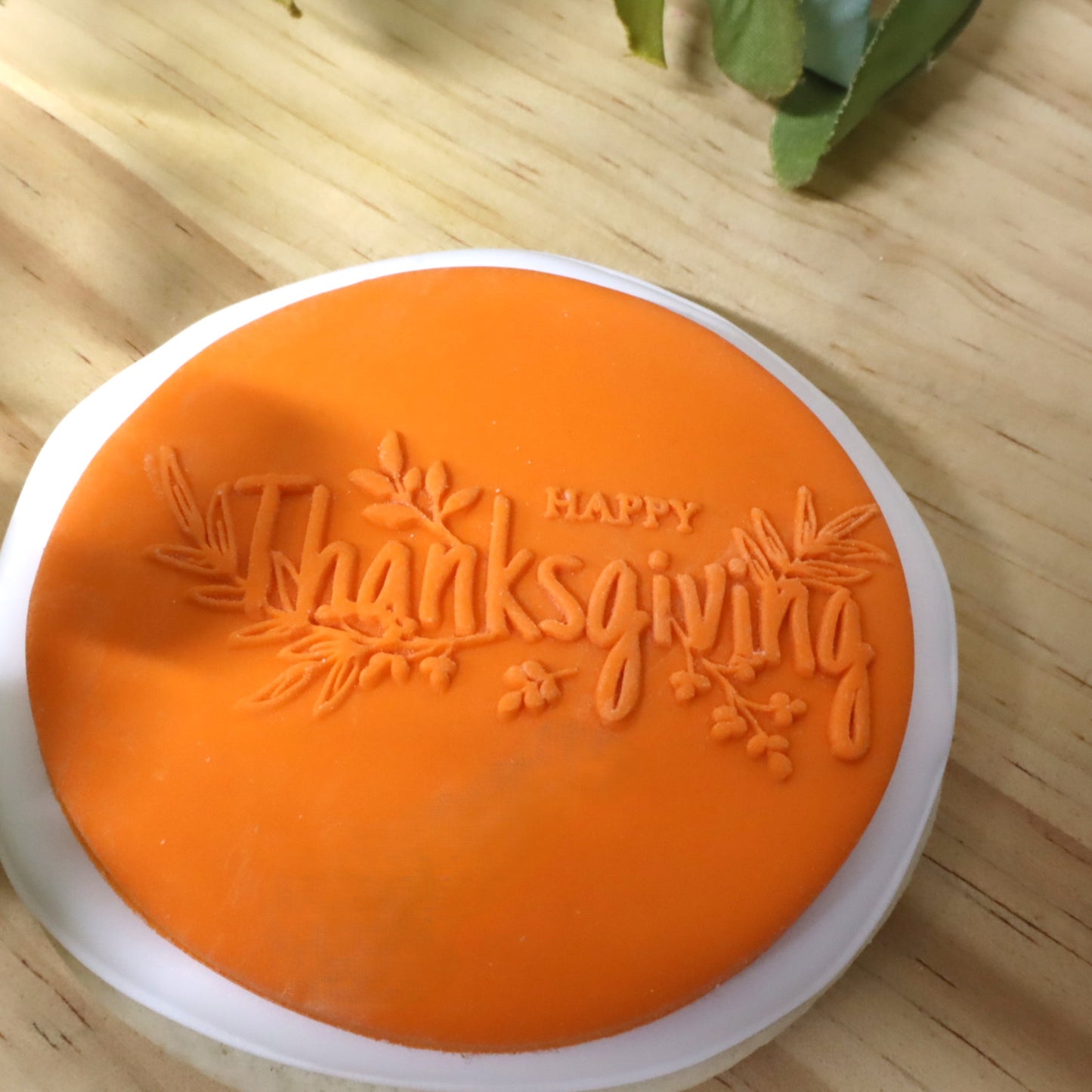 Embossing Acrylic Stamp Welcome Autumn/ Feliz dia de Accion de Gracias