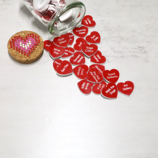 52 Weeks of Love – Two-Tone Acrylic Heart Token Jar