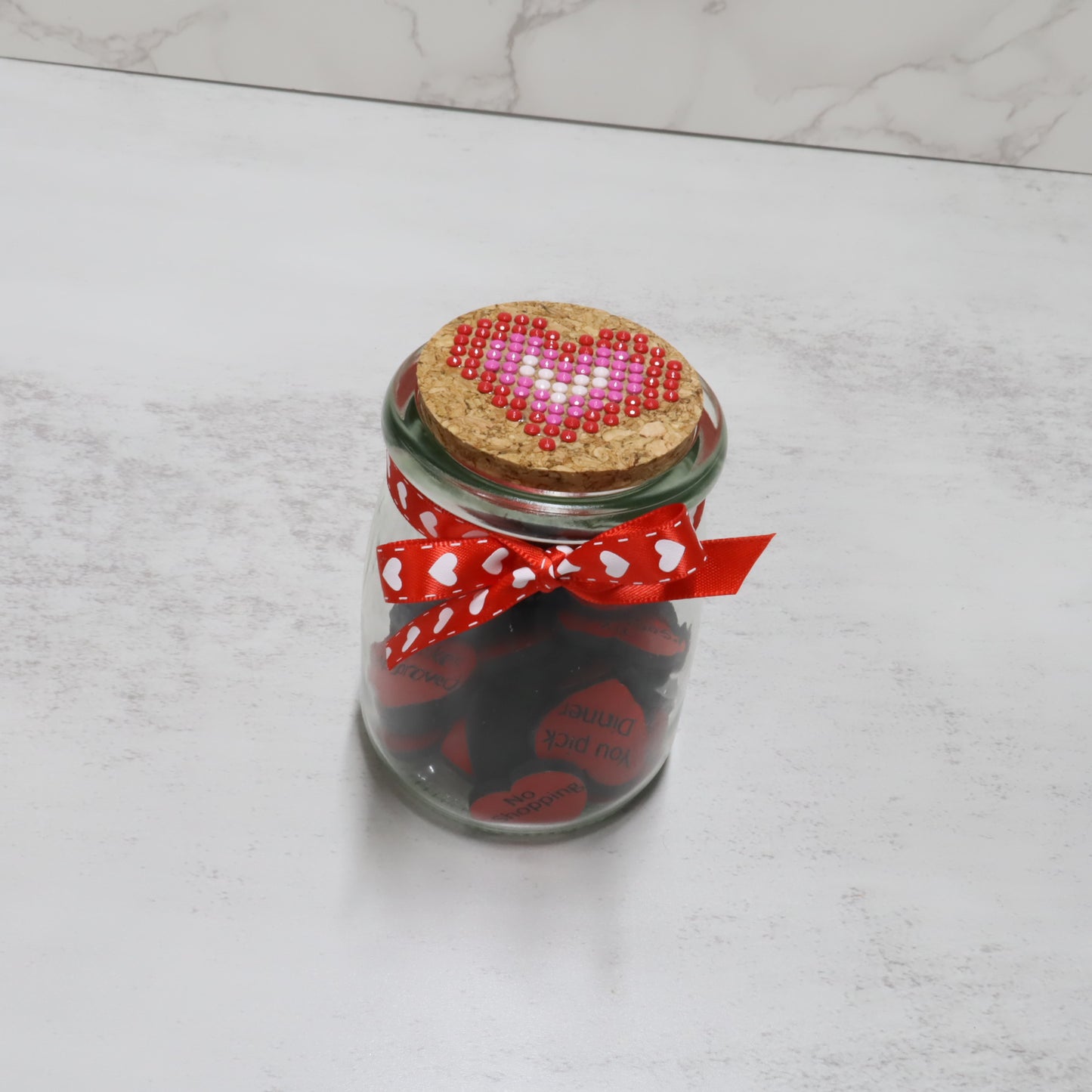 52 Weeks of Love – Two-Tone Acrylic Heart Token Jar