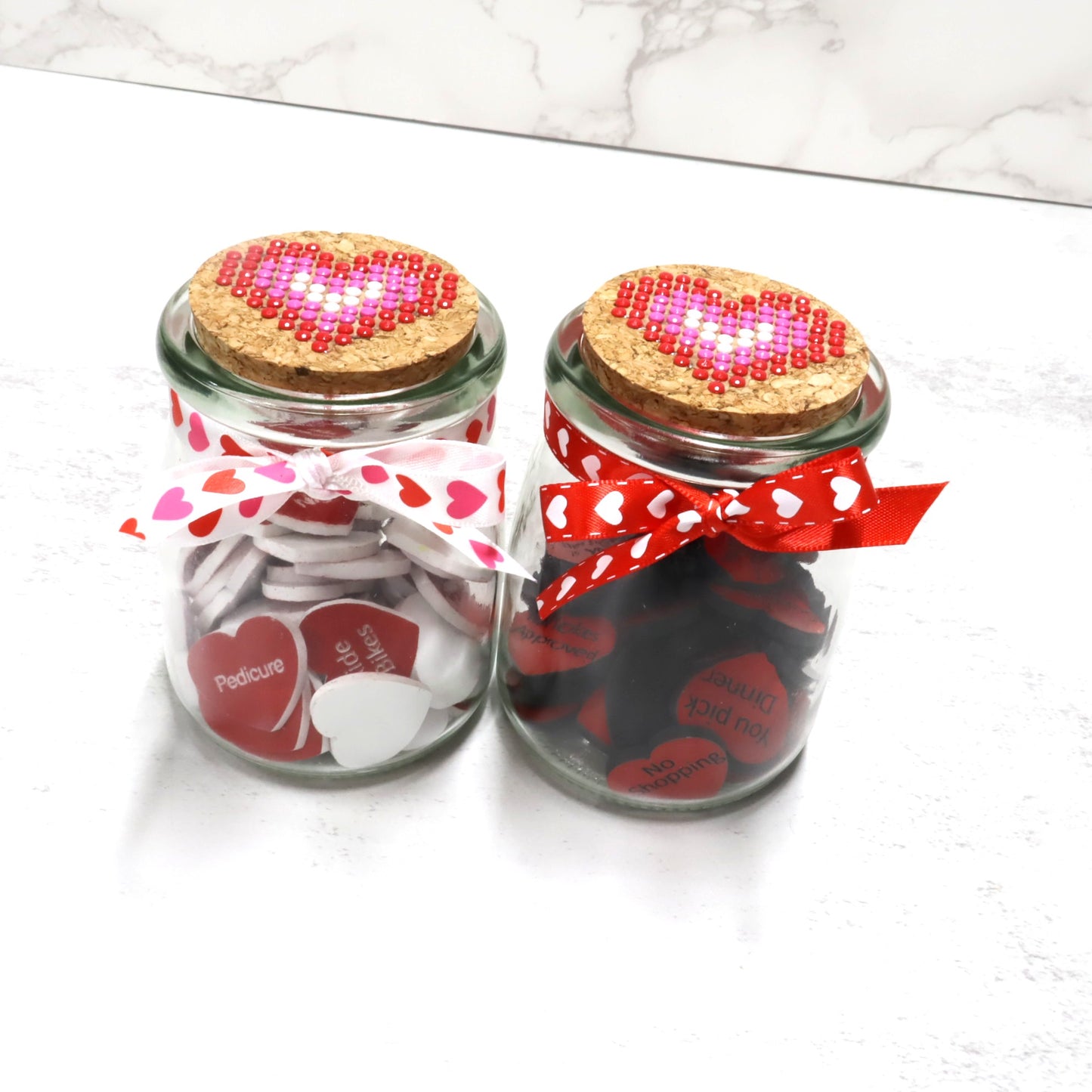 52 Weeks of Love – Two-Tone Acrylic Heart Token Jar