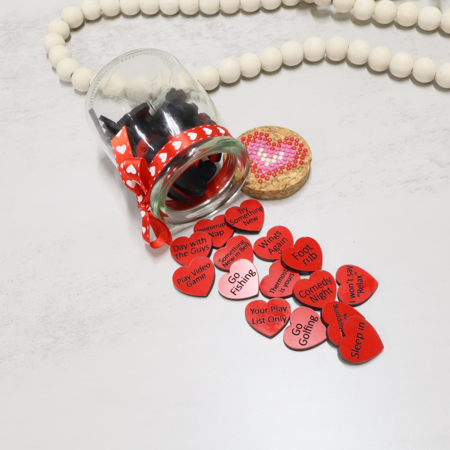 52 Weeks of Love – Two-Tone Acrylic Heart Token Jar