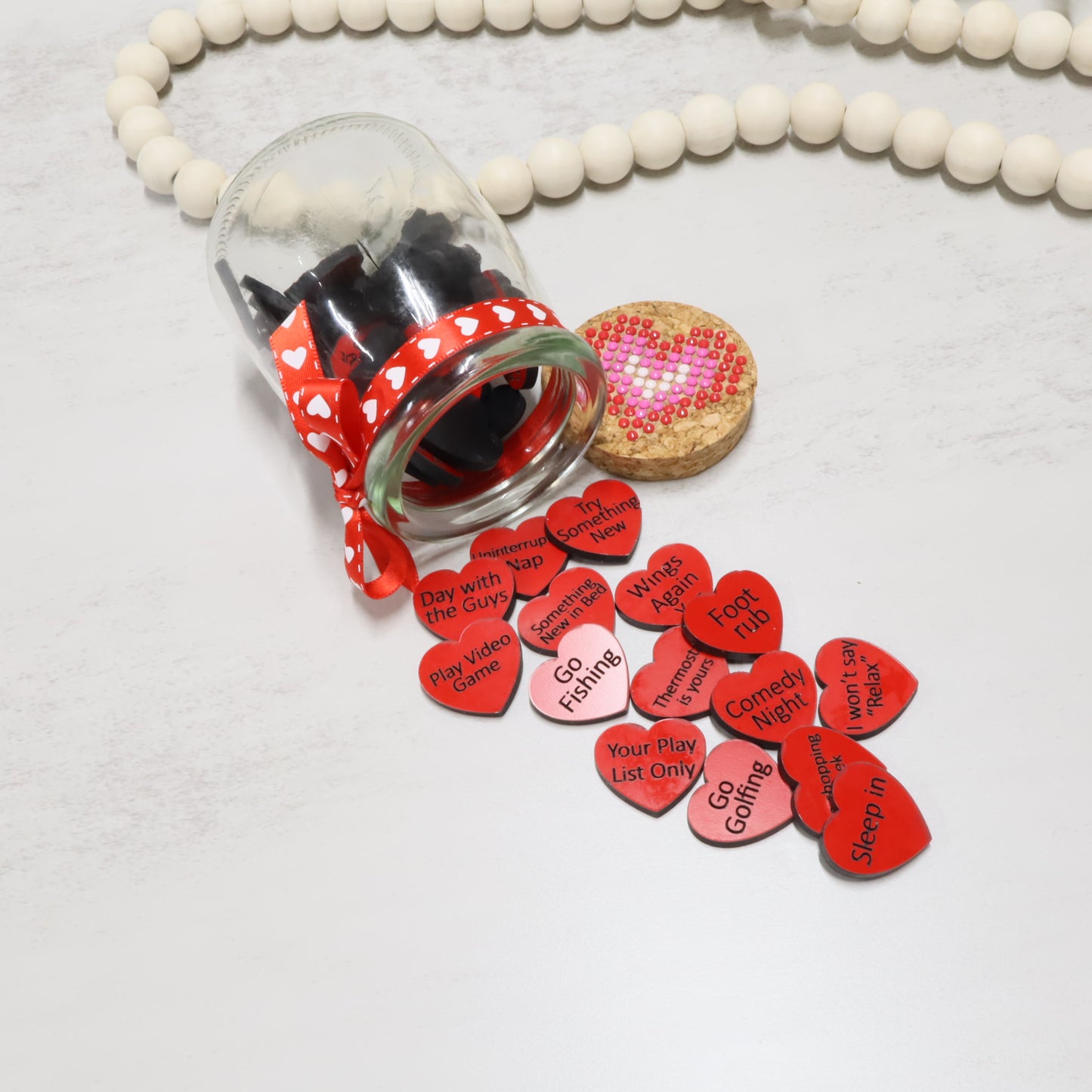 52 Weeks of Love – Two-Tone Acrylic Heart Token Jar