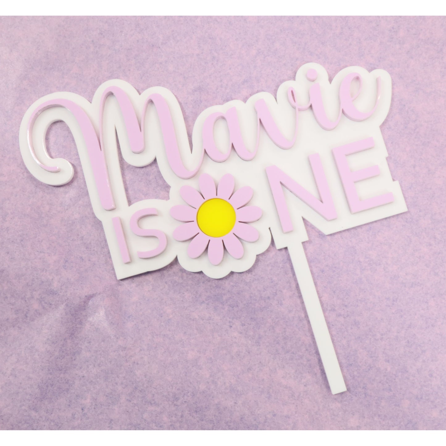 Happy Birthday Cake Topper One Years - Personalized