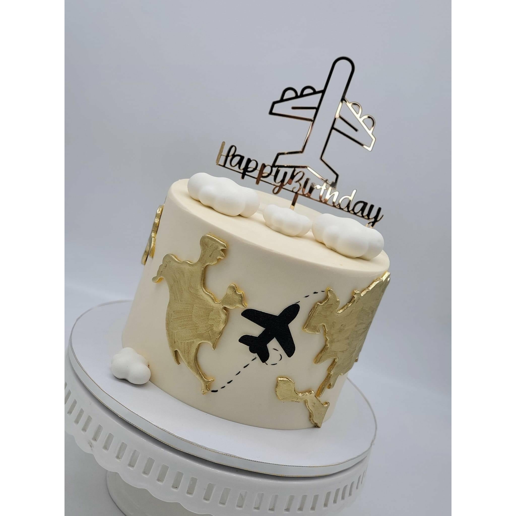 Airplane themed kids birthday cake - Three Sweeties