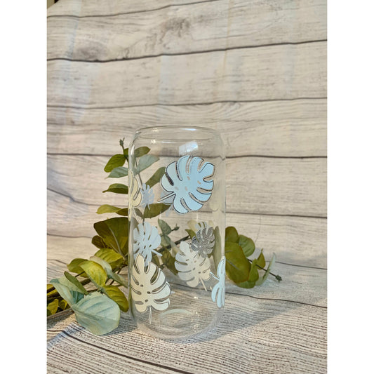 Monstera Glass Cup (20oz)