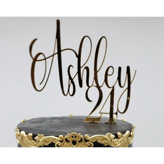 Cake Topper with Name and Number (Personalized)