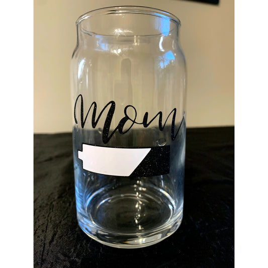 Mom Low Battery Glass Cup (16oz)